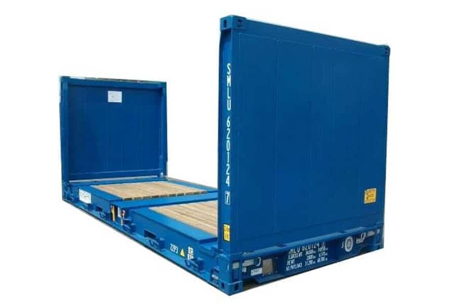 20 FT Used Flat Rack Shipping Container